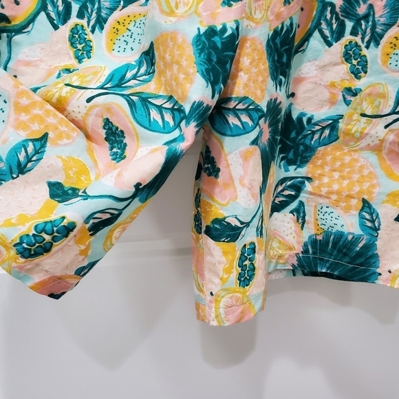 TOMMY BAHAMA SHORTS ROMPER SMOCKED TOP 100% COTTON FRUIT PRINT GIRLS TODDLER 4T - Picture 4 of 13